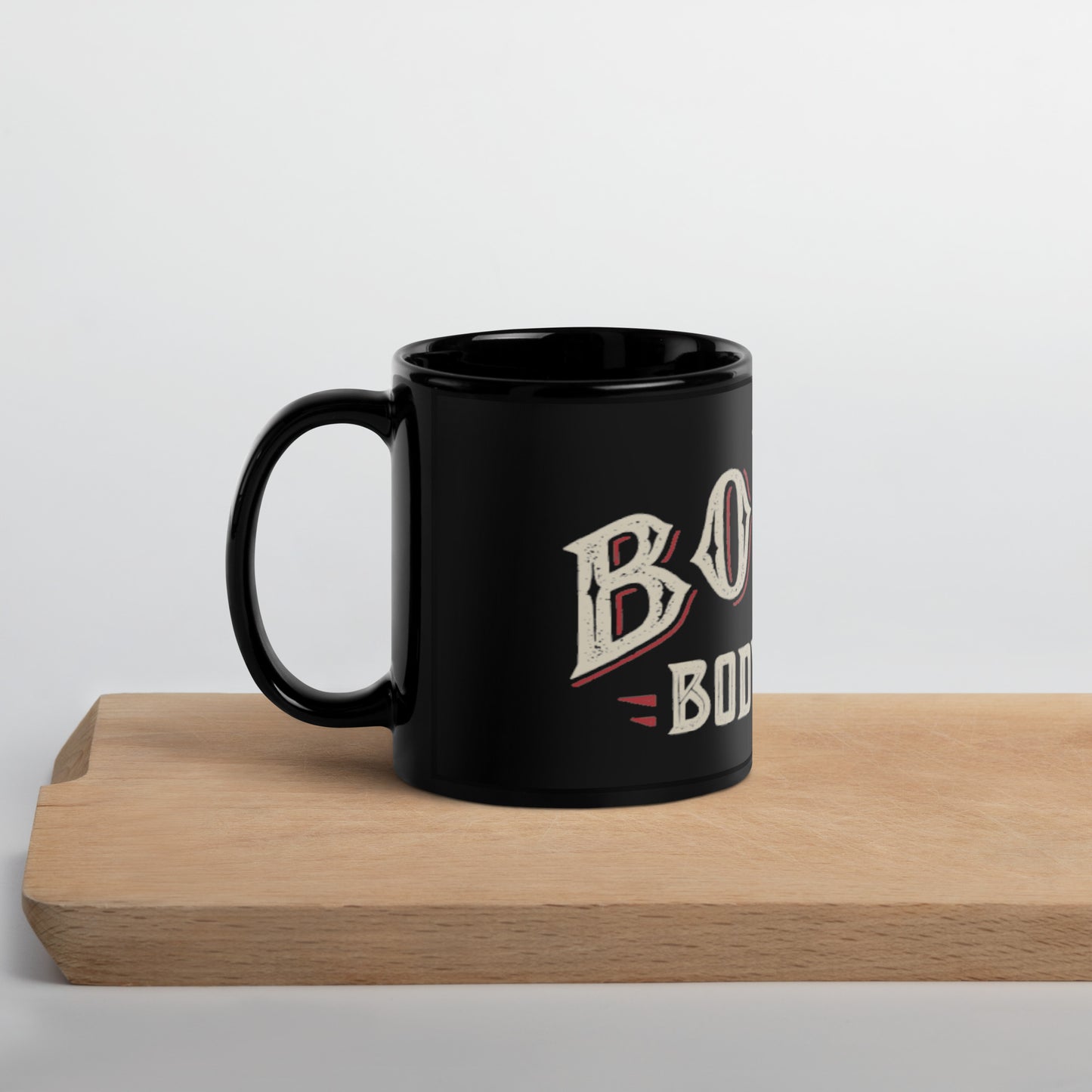 Bobo's | "Body Shop Black Glossy Mug"