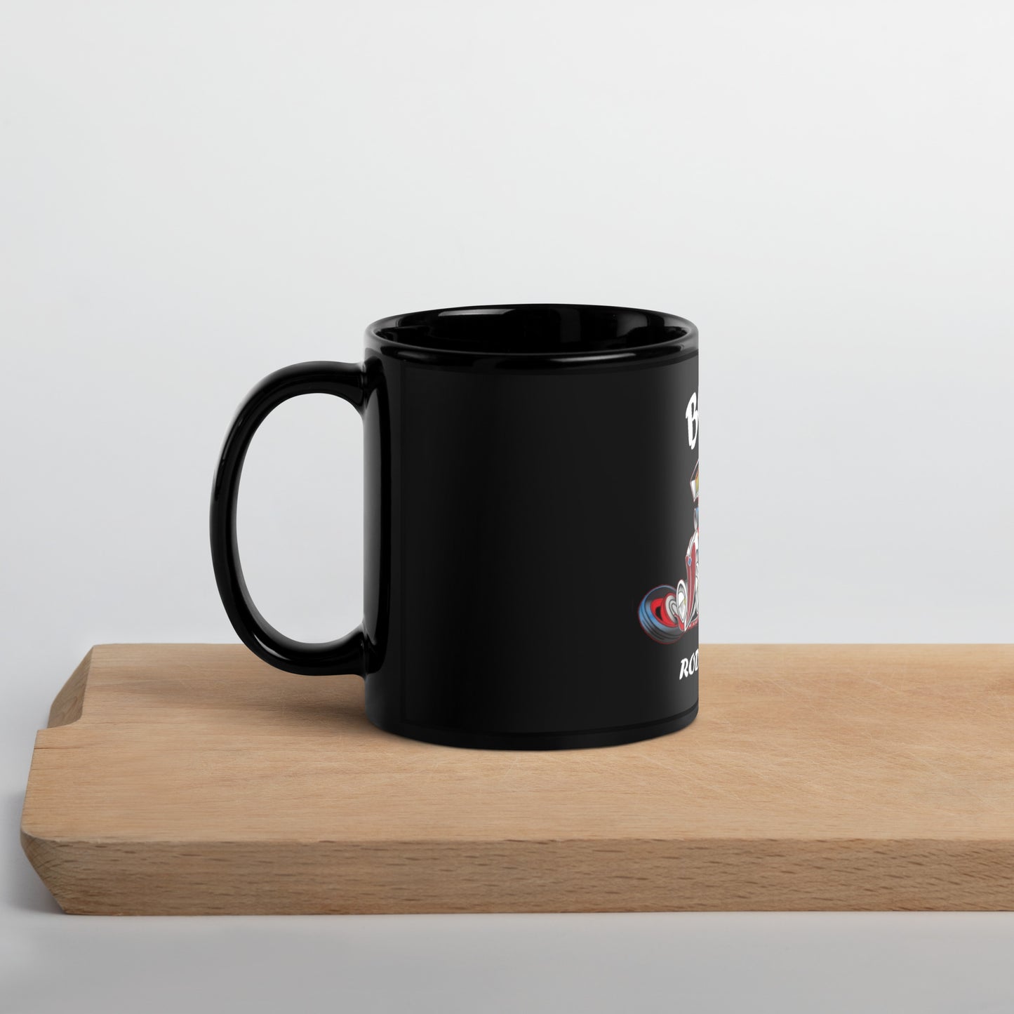 Bobo's Rods & Customs Black Glossy Mug