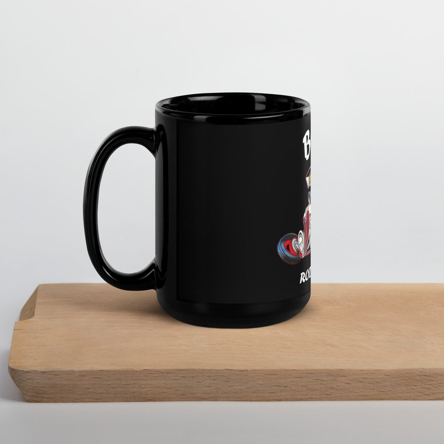 Bobo's Rods & Customs Black Glossy Mug