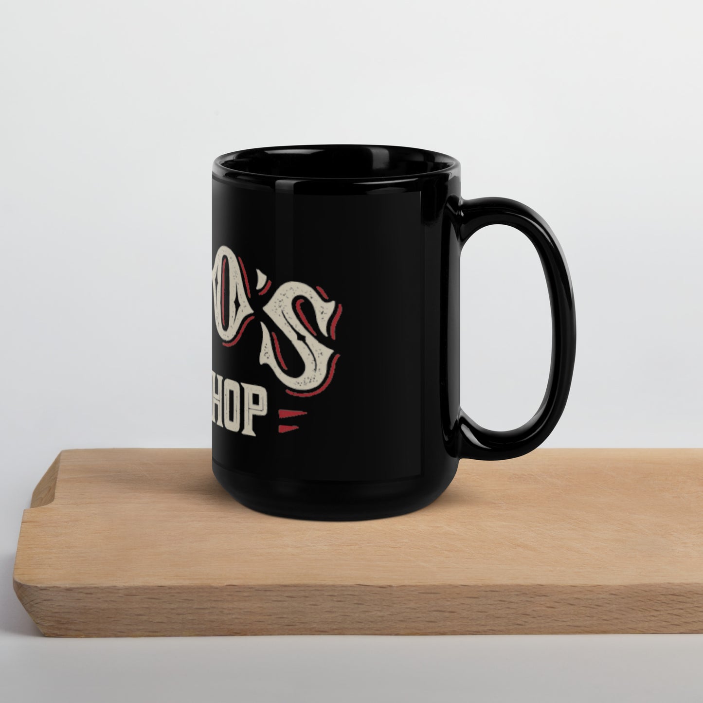 Bobo's | "Body Shop Black Glossy Mug"