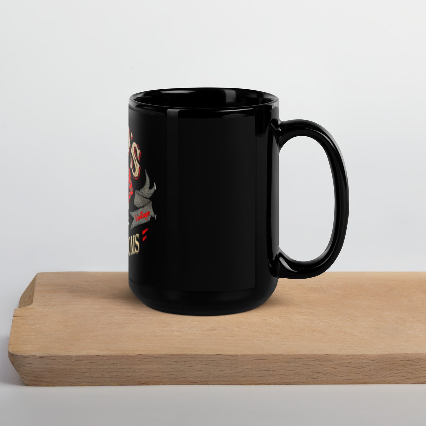 Bobo's Rods & Customs Black Glossy Mug