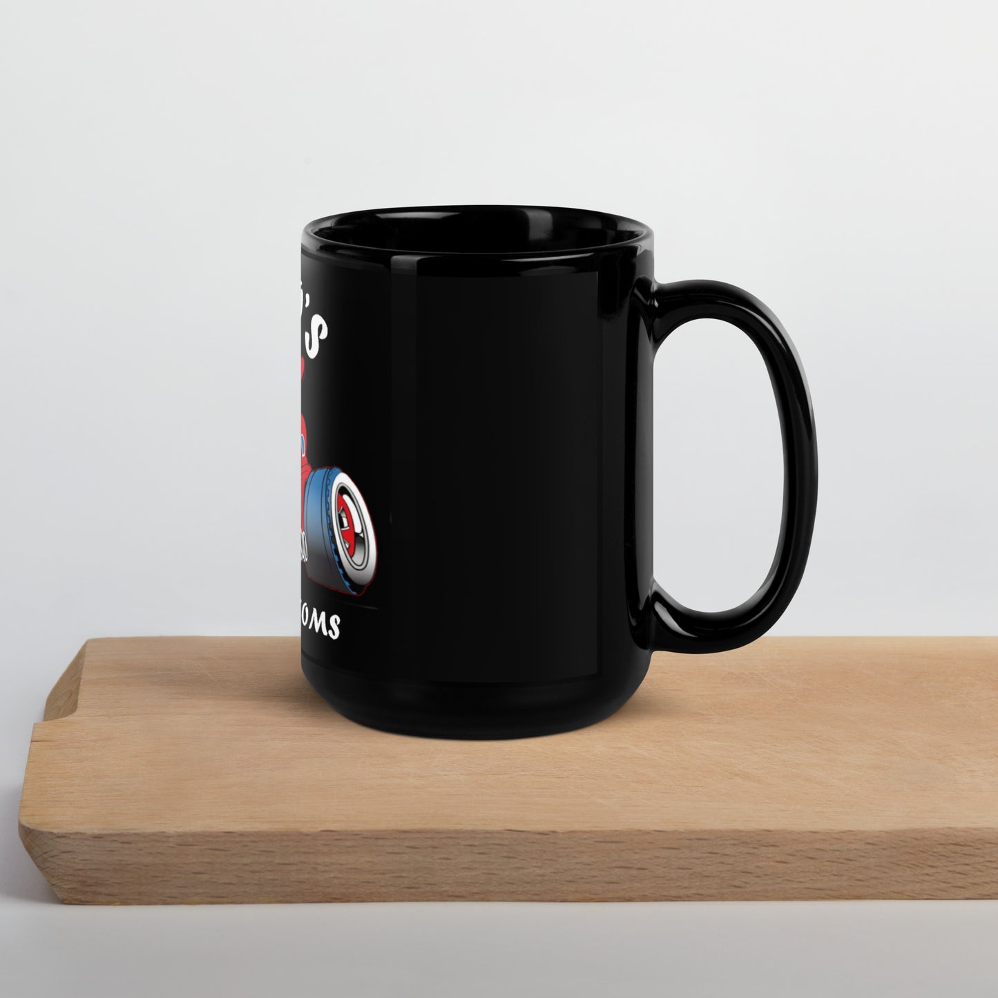 Bobo's Rods & Customs Black Glossy Mug